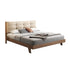 Pre Sale Walnut-Stained Ash Wood Bed with Cloud-Like Fabric Headboard