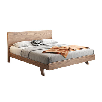 Pre Sale Walnut-Stained Solid Ash Wood Bed