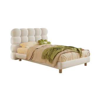 Pre Sale Khaki Solid Wood/Bed With Mattress/5-Grid/135