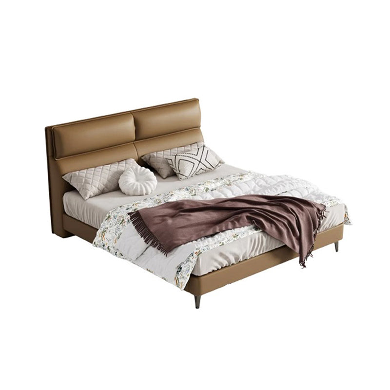 Pre Sale Leather/Brown/Soft-Covered/Solid Wood/Soft Bed/153/183