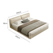 Genuine Leather Solid Wood Soft Bed