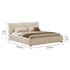 Chenille Solid Wood Petal Bed 153/183