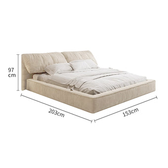 Brushed Solid Wood Elephant Ear Bed  153/183