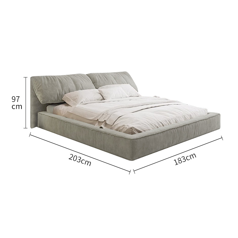 Brushed Solid Wood Elephant Ear Bed  153/183
