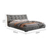 Pre Sale Gray frosted solid wood big black bear inlaid bed