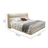 Pre Sale Beige frosted fabric upholstered bed with a premium light luxury feel