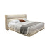 Pre Sale Beige frosted fabric upholstered bed with a premium light luxury feel