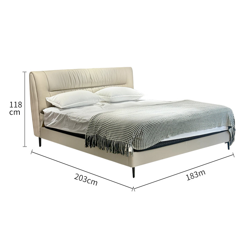 Pre Sale Light khaki cloud-like soft upholstered light luxury bed