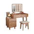 Walnut Finish Solid Wood Dressing Table With Drawers