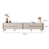White Rock Tabletop/Side Vertical Stripe/Gold Foot TV Cabinet