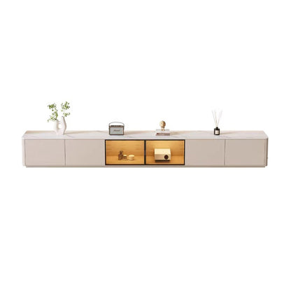 Cream White/Slate/Glass Door/TV Cabinet