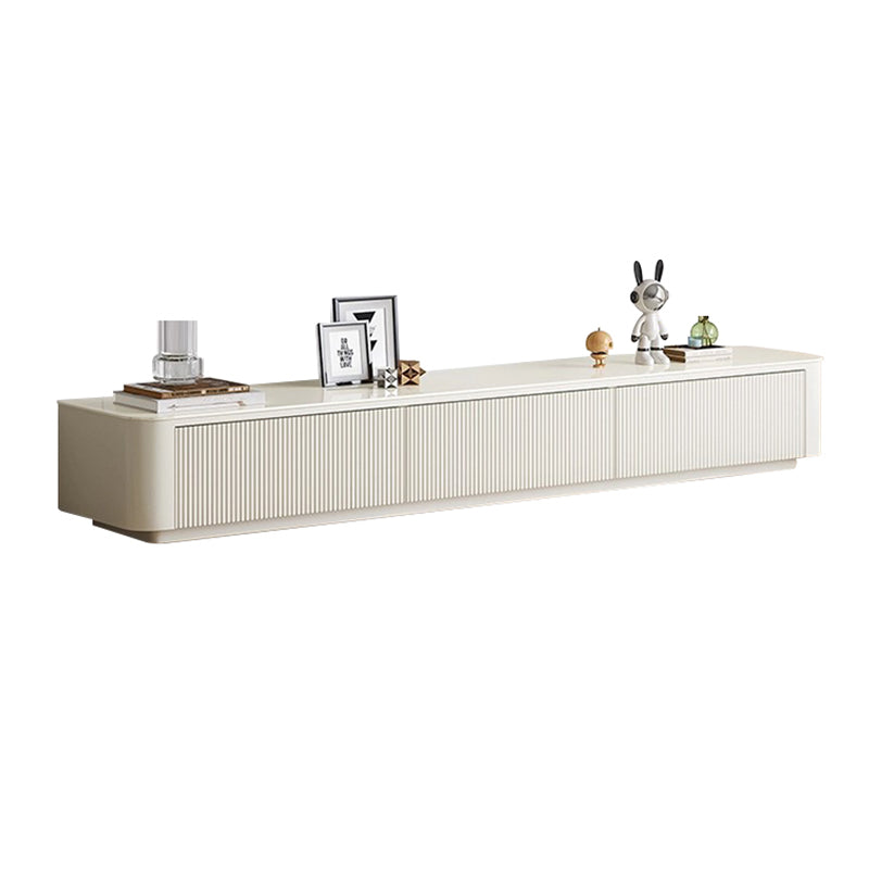 Pre Sale White Stone Panel & Solid Wood TV Stand