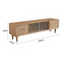 Pre Sale Double-layer glass door TV cabinet in walnut-colored ash wood