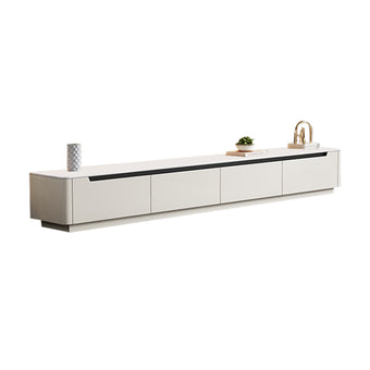 Pre Sale White Sintered Stone Top Drawer Painted Solid Wood TV Cabinet
