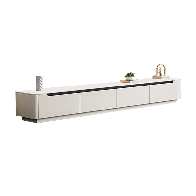 Pre Sale White Sintered Stone Top Drawer Painted Solid Wood TV Cabinet