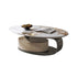Pandora Marble Coffee Table With Brushed Steel Base/130