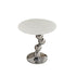 White Luxury Stone Side Table
