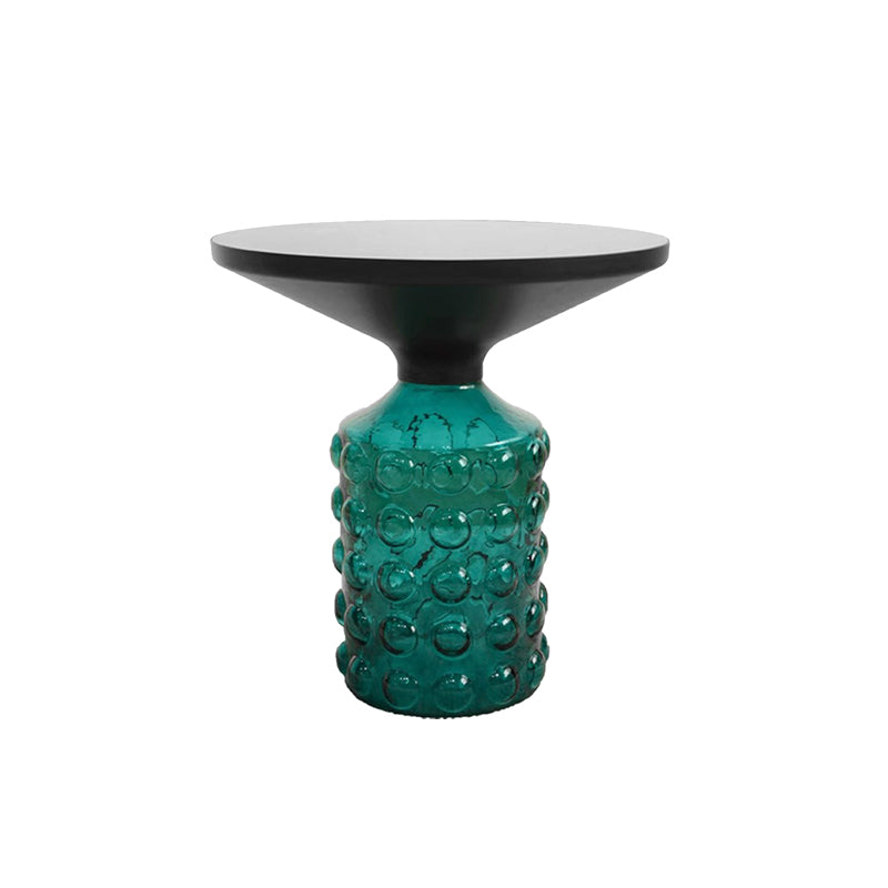 Modern Tempered Glass Tall Side Table