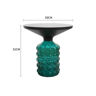 Modern Tempered Glass Tall Side Table