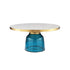 Glass Side Table Sintered Stone Top / Metallic Top