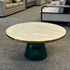 Glass Side Table Sintered Stone Top / Metallic Top
