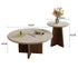 Pre Sale Travertine-Top Nesting Coffee Tables with Walnut-Toned Legs