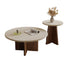 Pre Sale Travertine-Top Nesting Coffee Tables with Walnut-Toned Legs