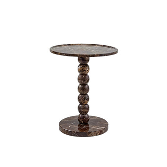 Deep Brown Natural Stone Side Table