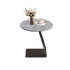 Blue Crystal Stone Side Table with Gunmetal Carbon Steel Legs