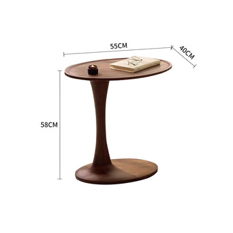 Pre Sale Light walnut-colored ash wood nut side table
