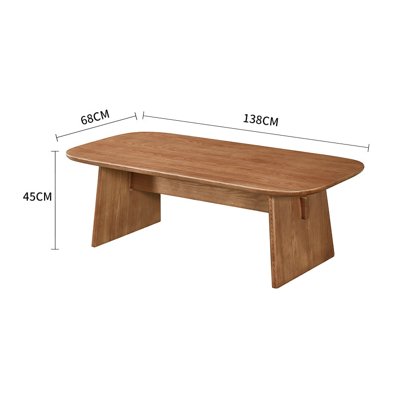 Pre Sale Light walnut-colored white ash wood Nanshan long low table