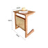 Pre Sale Light Walnut Ash Wood Rattan Woven Xile Side Table
