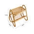 Pre Sale Light walnut color ash wood rattan woven Yuelai side table