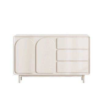 White Matte Solid Wood Sideboard