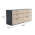 Pre Sale Six-Drawer Sideboard with Black Top & Off-White Base