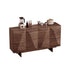Walnut-Finish Solid Wood Sideboard