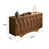 Pre Sale Solid wood sideboard in walnut finish with leaf-pattern grain