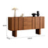 Pre Sale Walnut-colored solid wood sideboard with two doors and three drawers