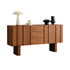 Pre Sale Walnut-colored solid wood sideboard with two doors and three drawers