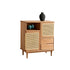 Pre Sale Light walnut-colored ash wood spliced with rattan sideboard