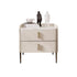 Light Khaki Diamond Grid Bedside Table