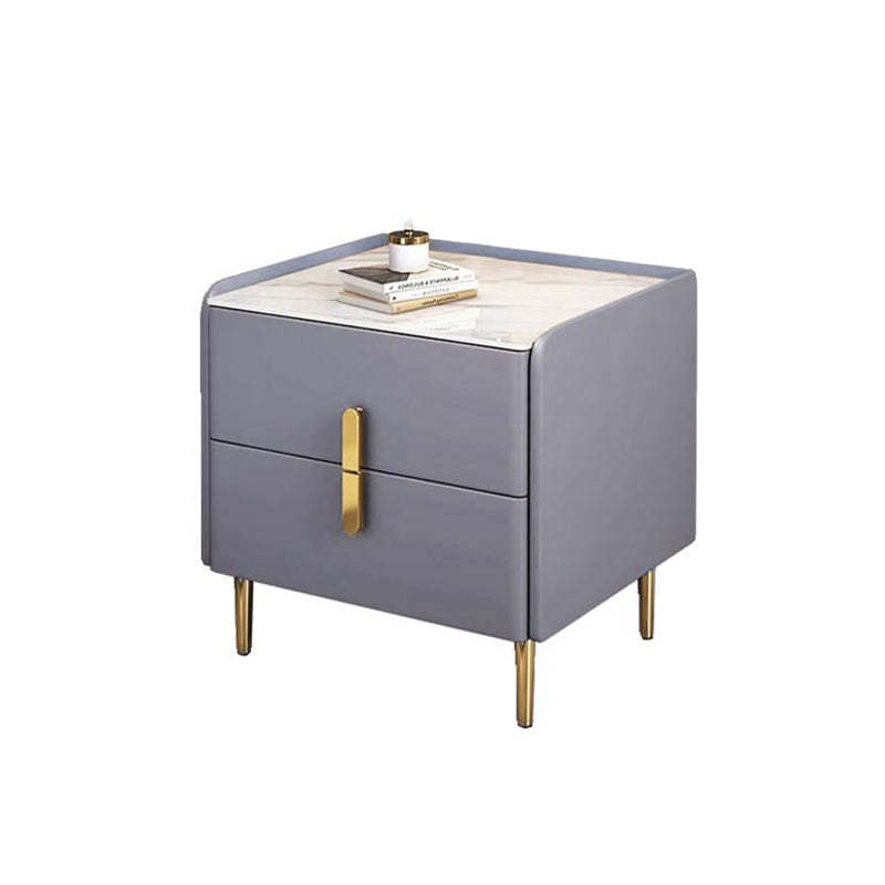Blue Rock Board Bedside Table/Gray Cabinet