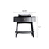 Black Tempered Glass/Countertop/Iron High Cabinet/Bedside Table
