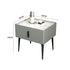 White Slate/Gray Cabinet/Long Leg/Bedside Table