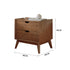 Pre Sale Walnut Ash Wood Nightstand with Two Drawers