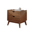 Pre Sale Walnut Ash Wood Nightstand with Two Drawers