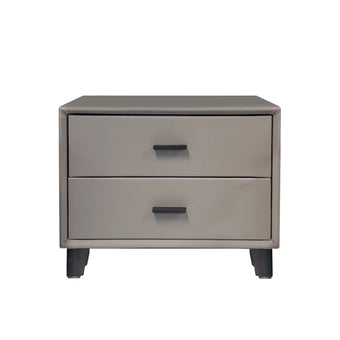 Light luxury soft leather-upholstered nightstand
