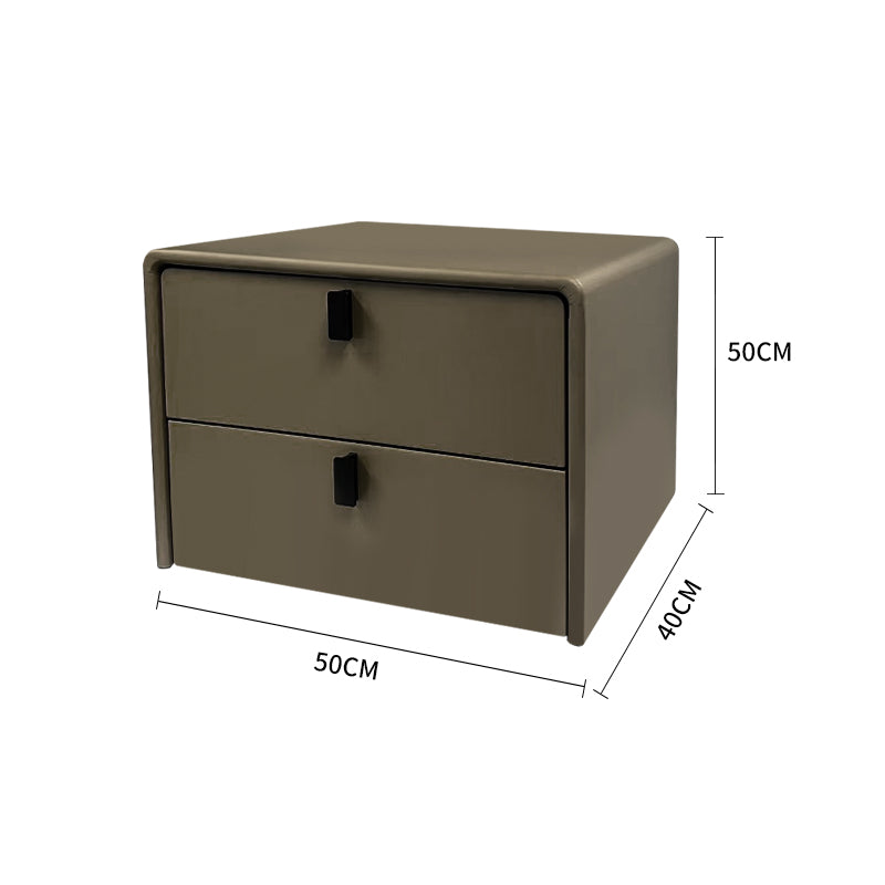 Light luxury soft leather-upholstered nightstand
