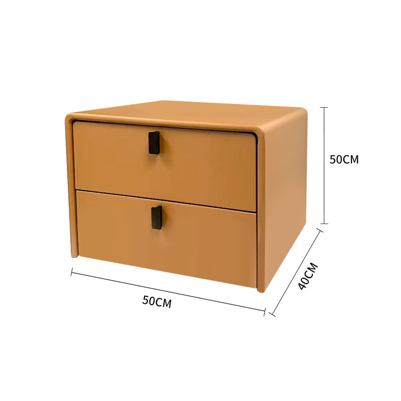 Light luxury soft leather-upholstered nightstand