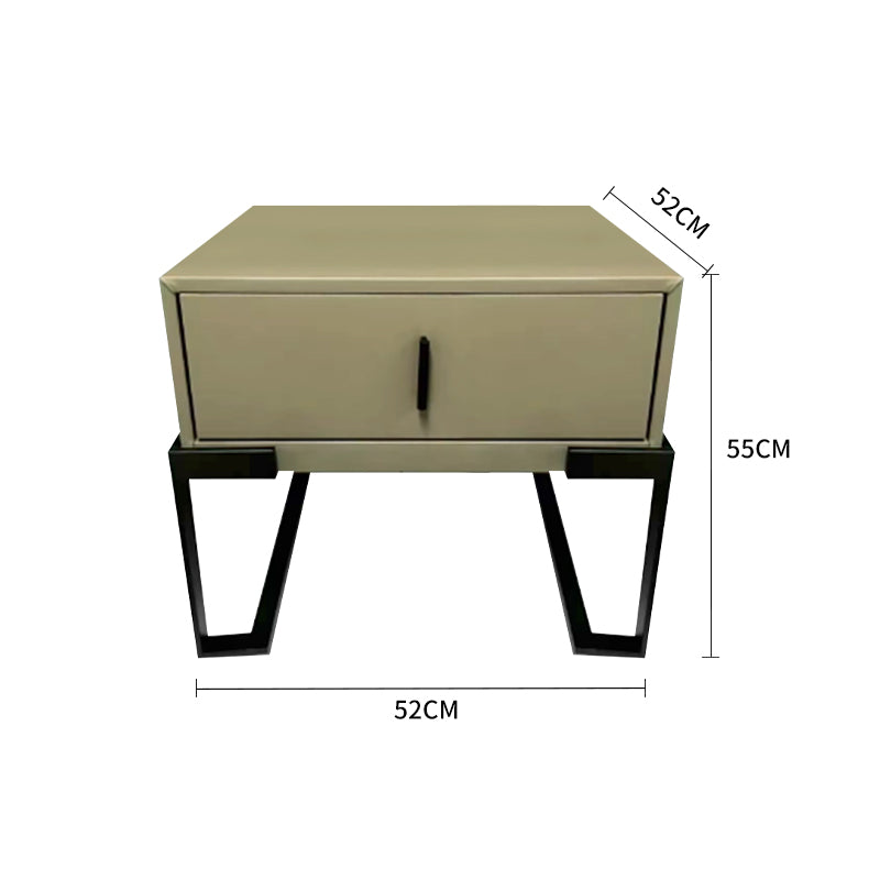 Light luxury soft leather-upholstered nightstand